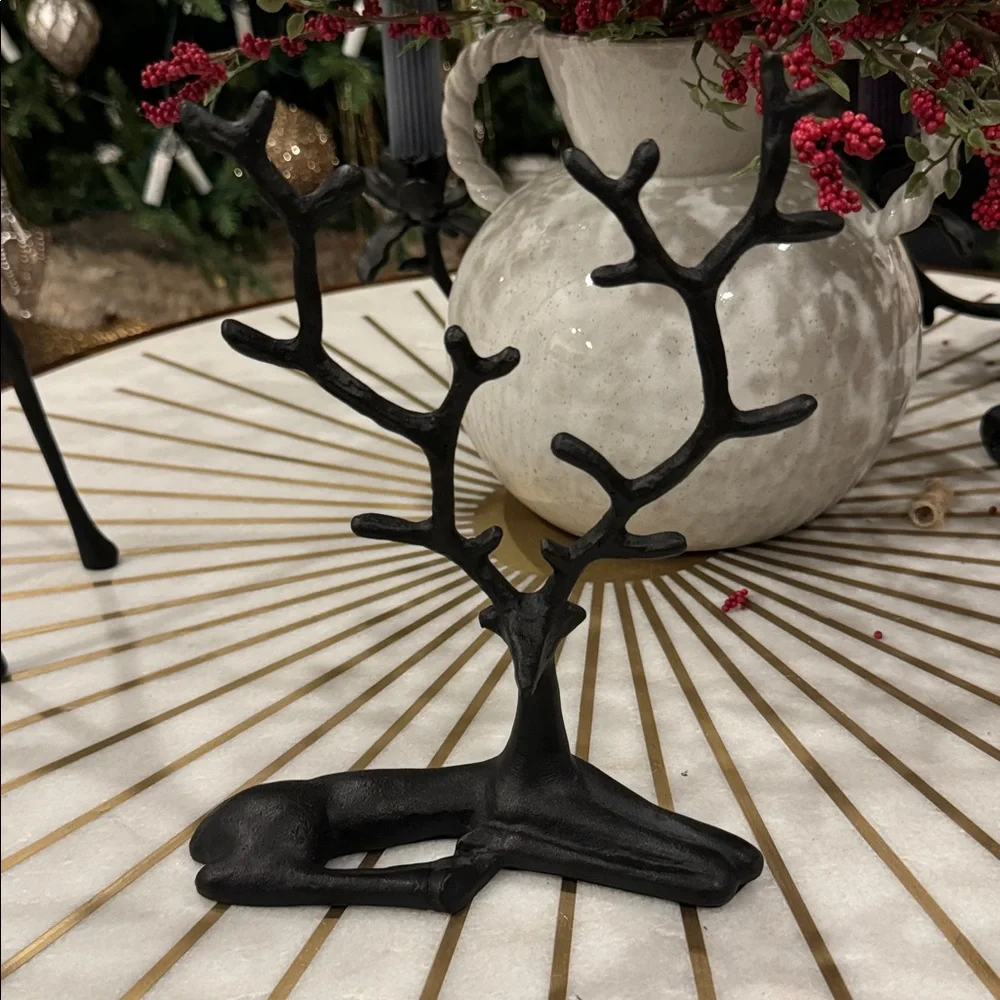 Set off 3 / Pottery Barn/ Bronze Sculpted Reindeer